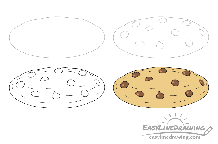 Cookie drawing step by step