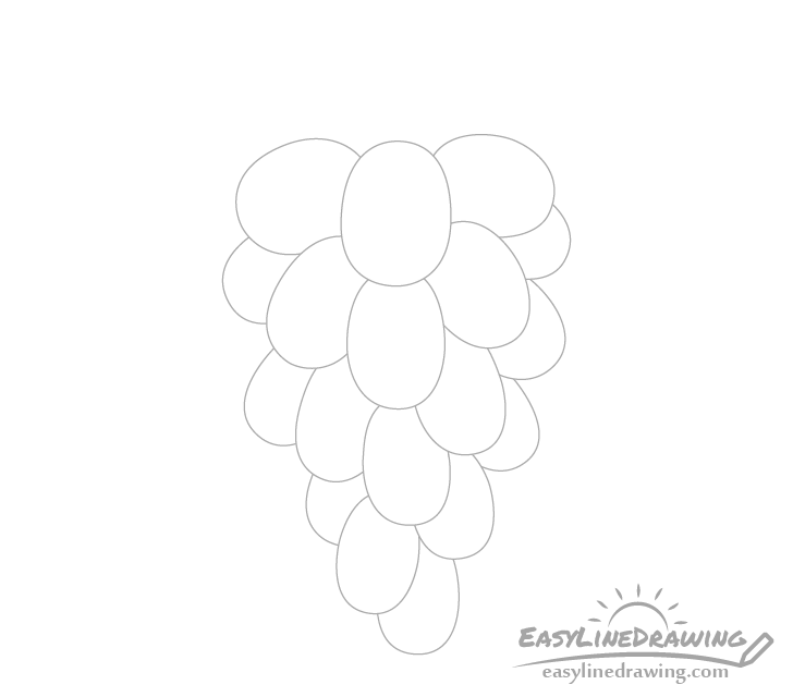 Grapes bunch drawing