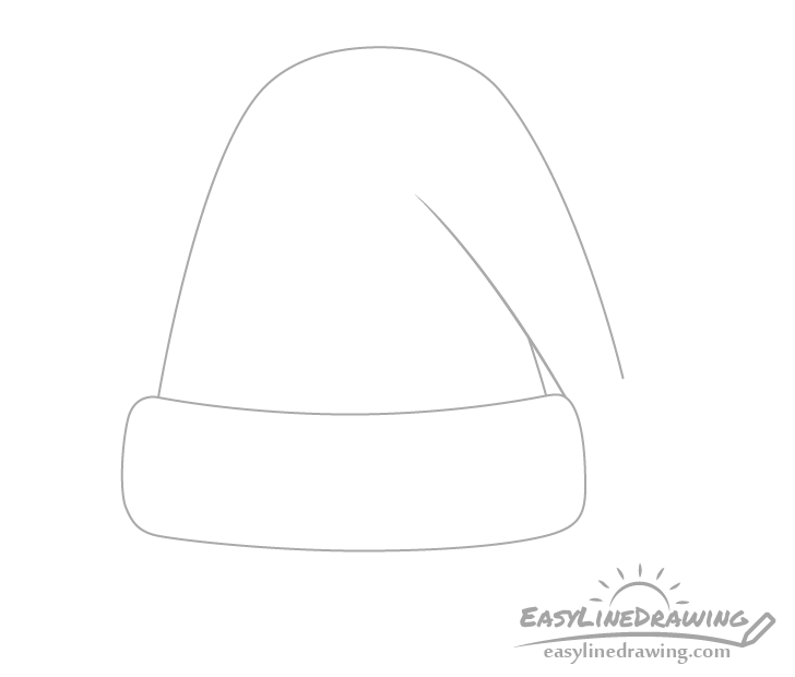 Santa hat top drawing