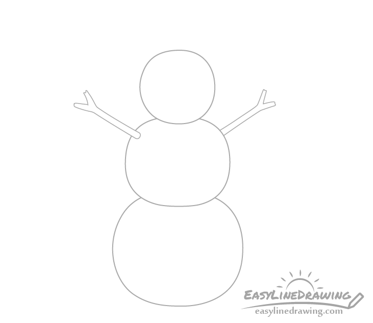 Snowman arms drawing