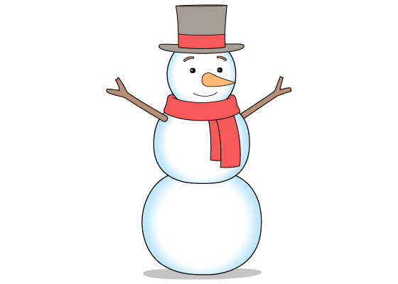 Snowman drawing tutorial