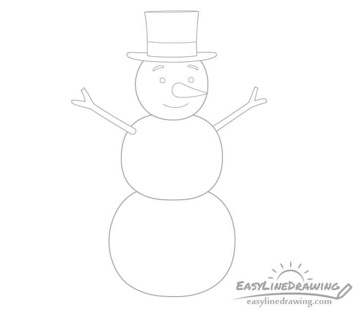 Snowman hat drawing