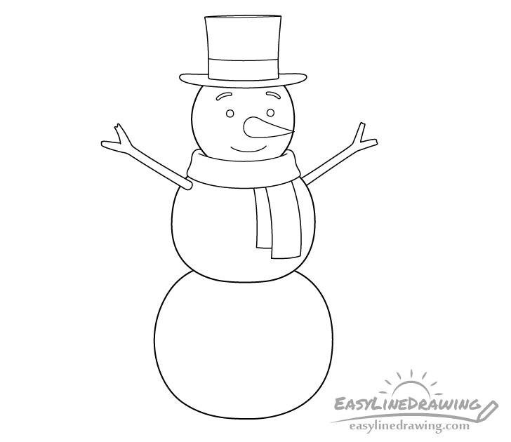 Doodle Freehand Sketch Drawing Of A Snowman Christmas Festival Concept  Royalty Free SVG Cliparts Vectors And Stock Illustration Image  177025091