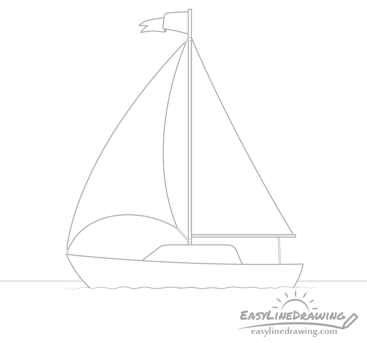 Yacht Drawing Tutorial - How to draw Yacht step by step