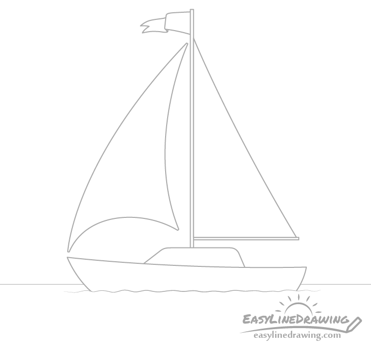 Boat sails drawing