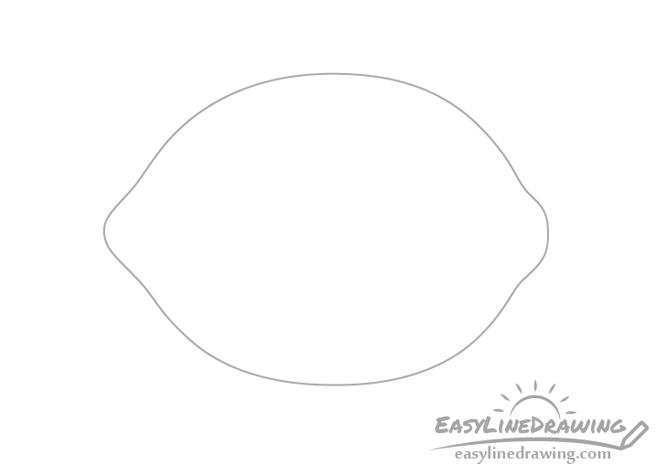 Lemon outline drawing