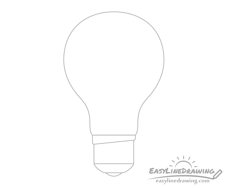 Light bulb bottom drawing