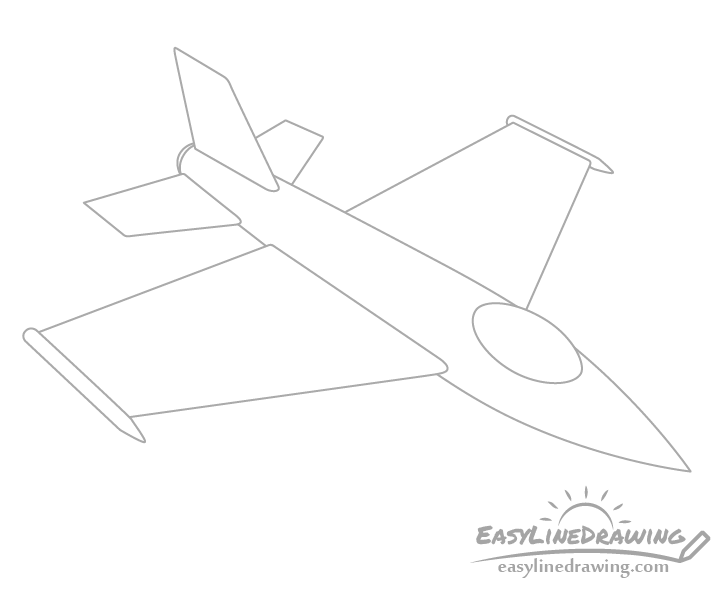 Fighter jet canopy drawing