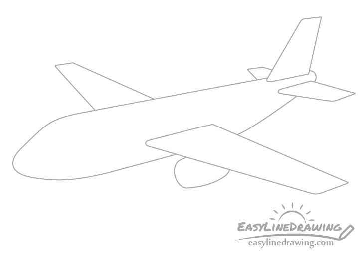 Airplane engine drawing