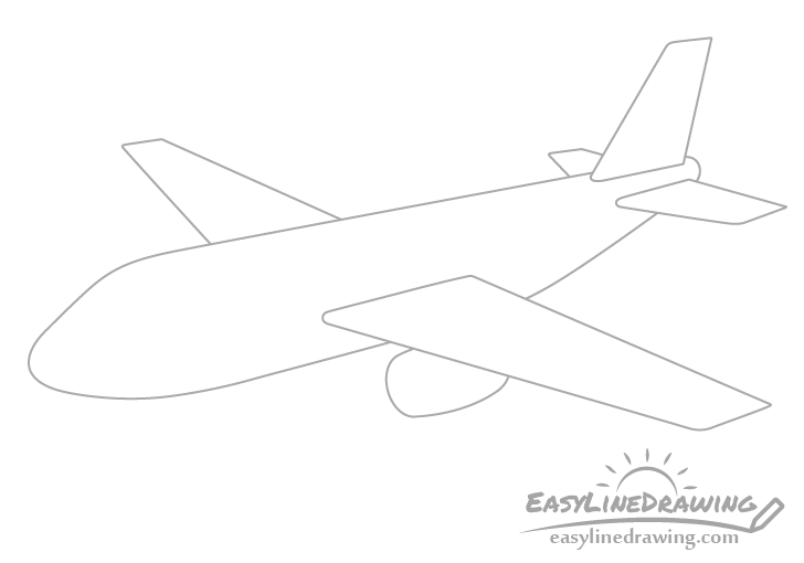 1000 X 1000 2  Simple Drawing Of A Plane PNG Image  Transparent PNG Free  Download on SeekPNG