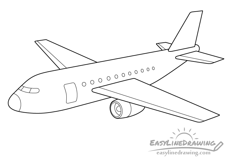 How to Draw an Airplane Easy Drawing Tutorial for Beginners  YouTube