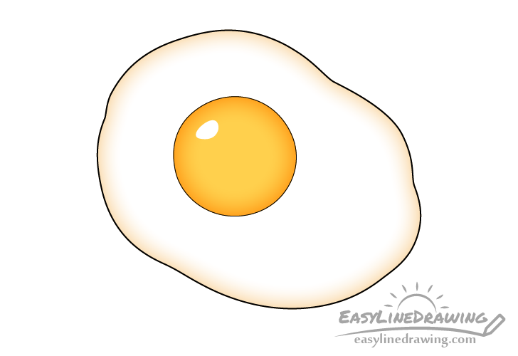 Fried egg drawing