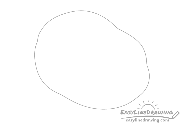 Fried egg outline drawing