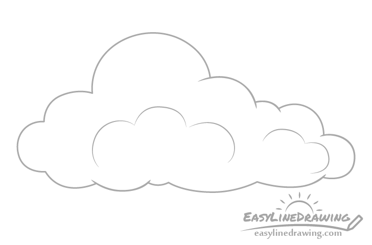 Cloud puffs drawing
