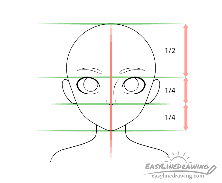 Girl nose drawing