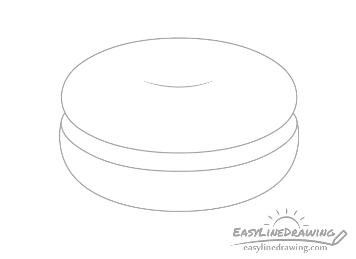 Bagel bottom slice drawing