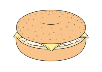 Bagel drawing tutorial