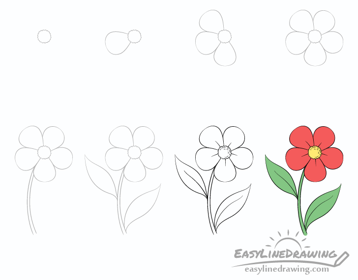 44 Flowers Drawing Ideas For Beginners - Cool Drawing Idea