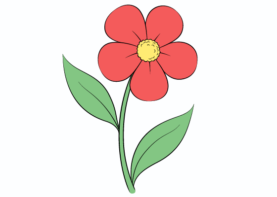 Flower Free content Outline, Simple Flower Drawing, text, presentation png  | PNGEgg