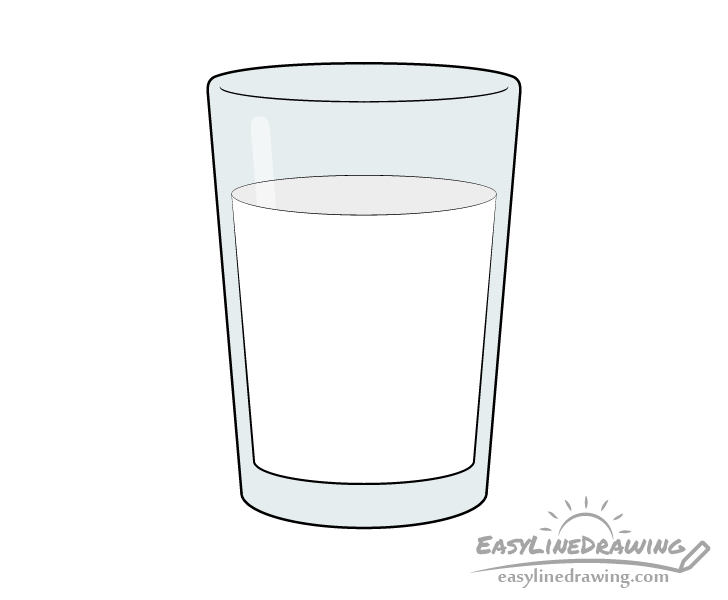 Glass of milk drawing
