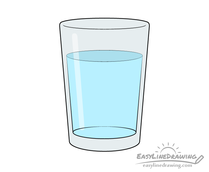 Glass of water drawing