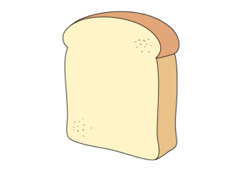 Bread slice drawing tutorial