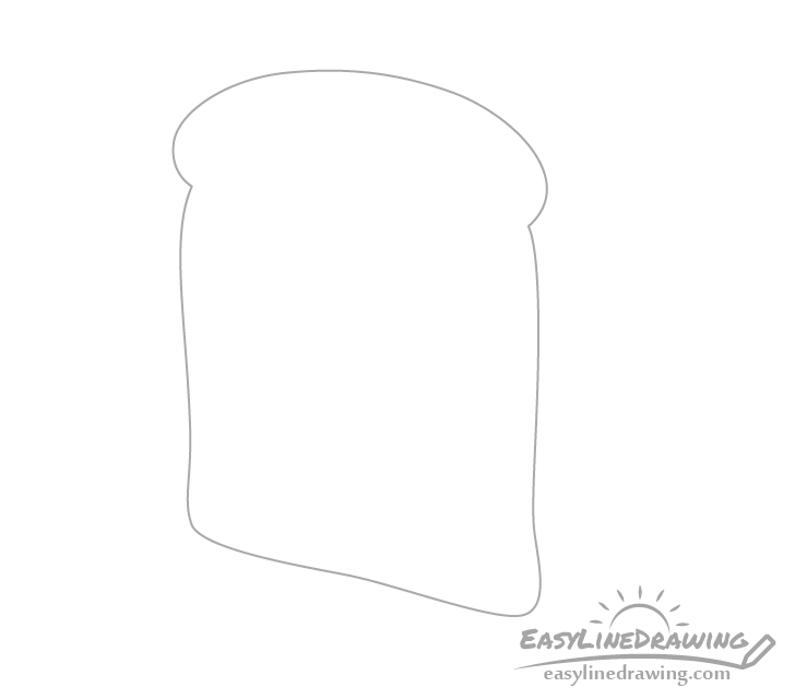 Bread slice outline drawing