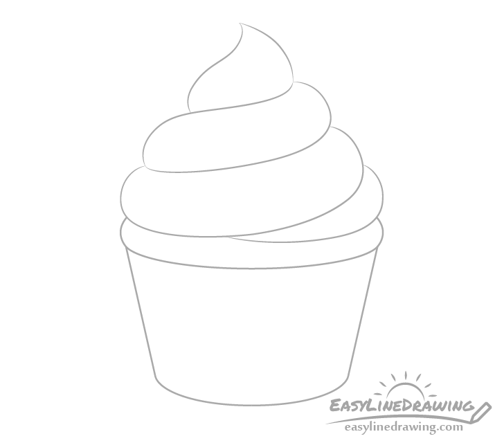 Cupcake frosting drawing