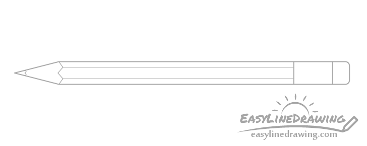 Drawing of pencil edges