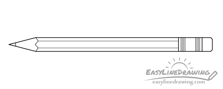 Line drawing of a pencil