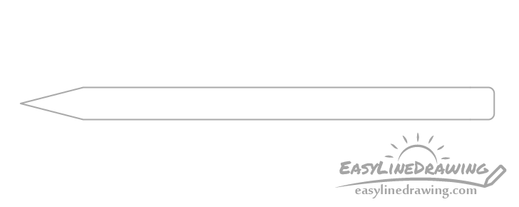Outline drawing of a pencil