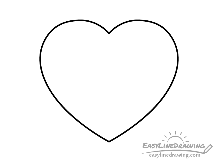 Heart line drawing