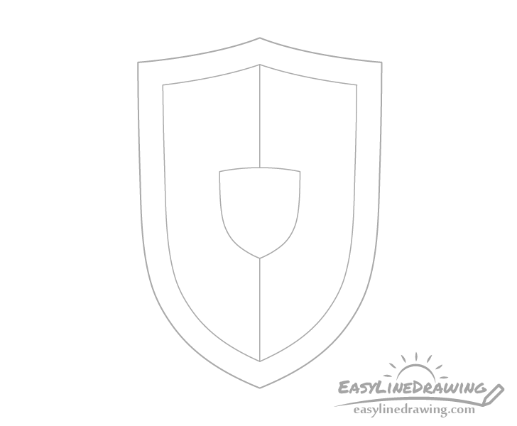 Shield inner outline drawing