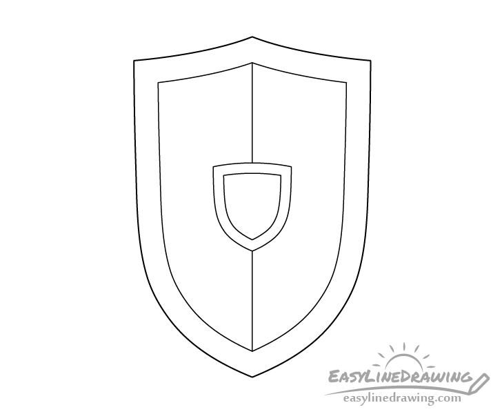 Shield line drawing