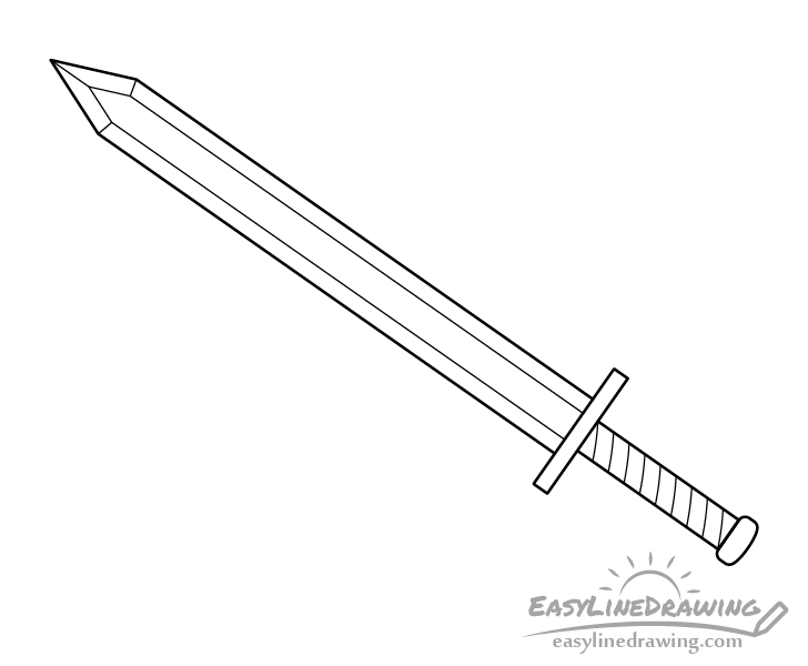 Sword line drawing