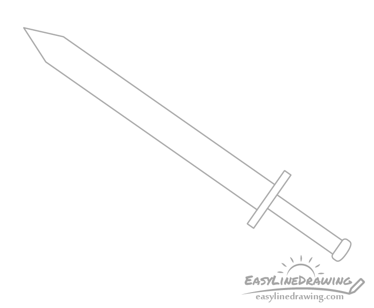 Sword pommel drawing