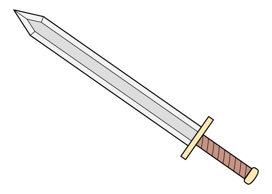 How to Draw a Sword Step by Step - EasyLineDrawing