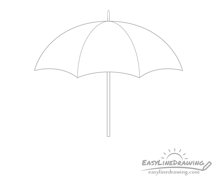 How to Draw a Cartoon Umbrella in The Rain for Kids » Easy-To-Draw.com