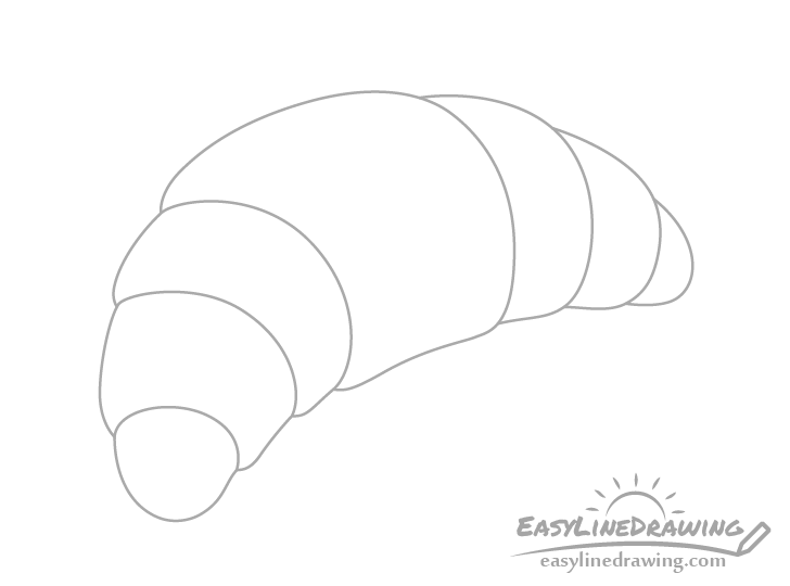 Croissant shape drawing