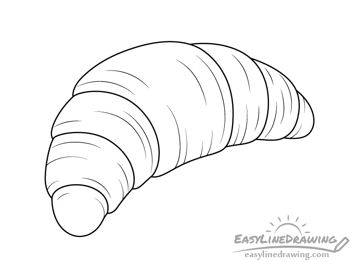 Croissant wrinkles drawing