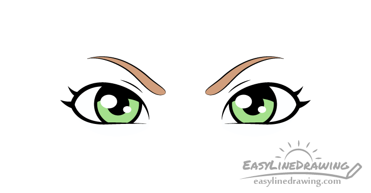 Angry eyes drawing