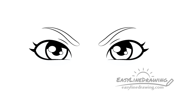 Angry eyes shading