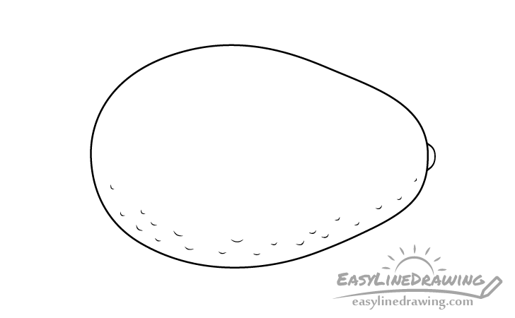 Avocado line drawing