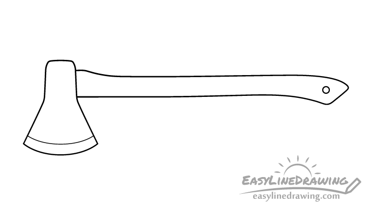 axe handle hole drawing