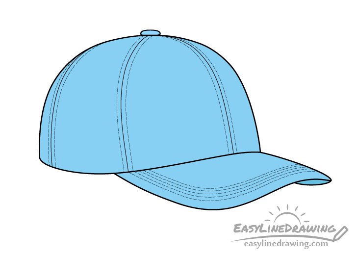 Baseball cap drawing