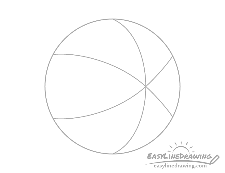 Beach ball sections drawing