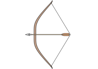 Bow and arrow drawing tutorial