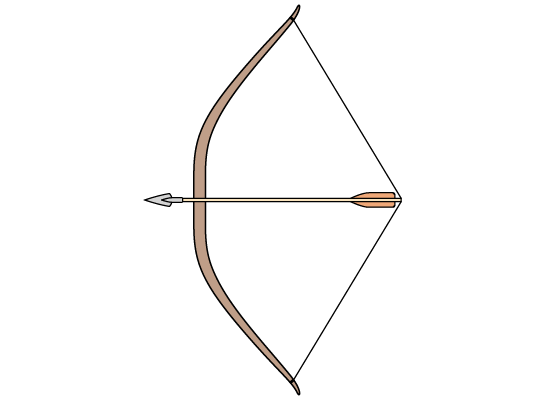 Bow and arrow drawing tutorial