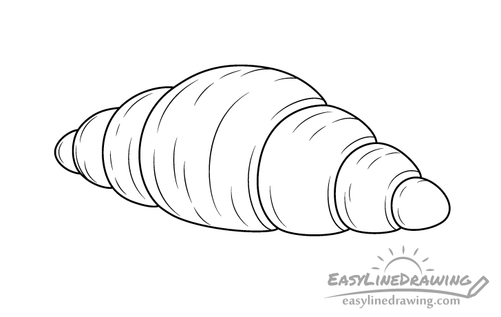 croissant line drawing croissant line drawing