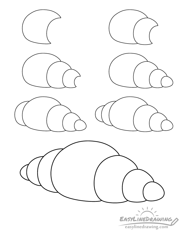 croissant outline drawing step by step croissant outline drawing step by step